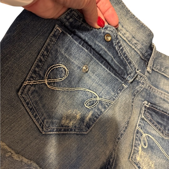 ❤️NWT Mossimo Supply Co. Lower Waist  Blue Jean Shorts Size: 5    #Z - Picture 4 of 10